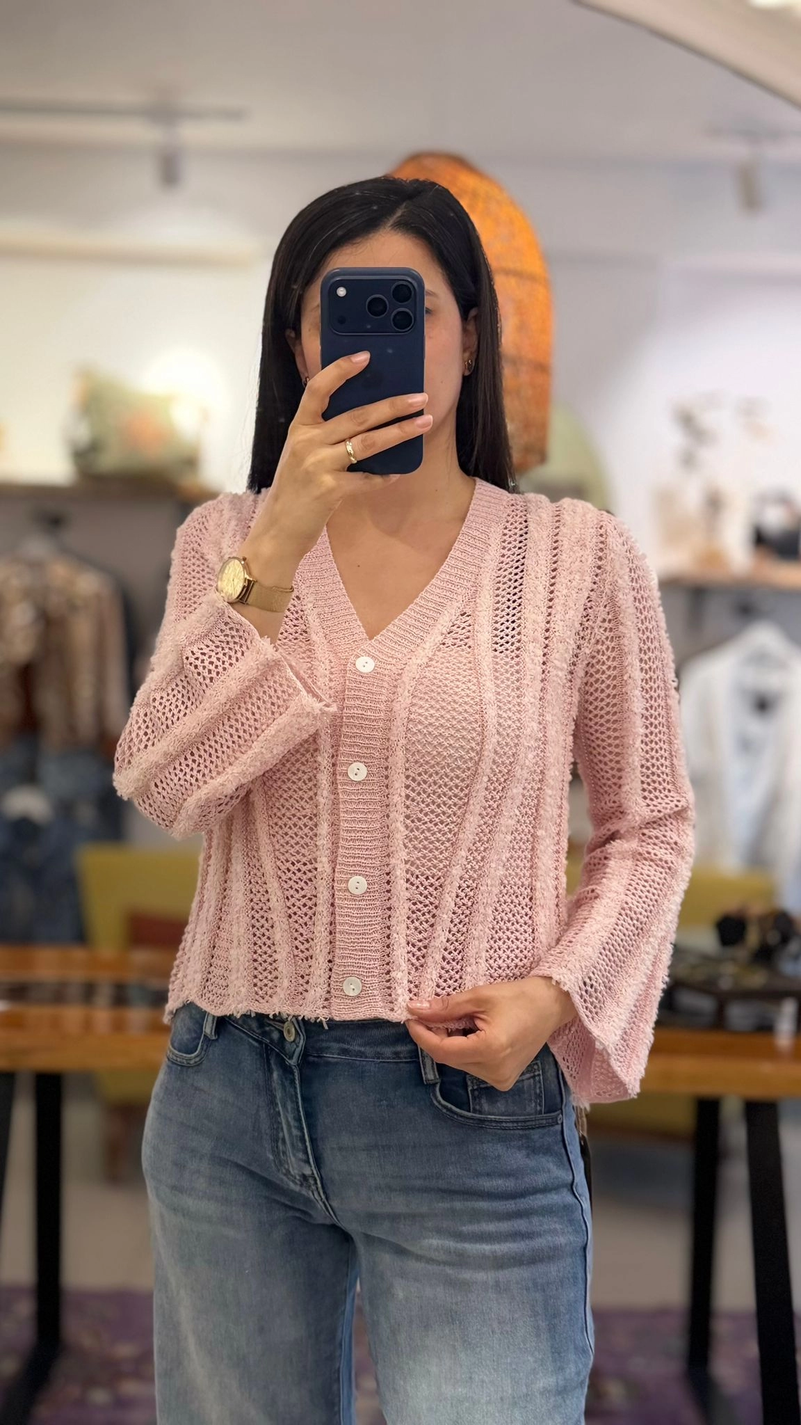 SİMLİ DELİKLİ İTALYAN MERSERİZE HIRKA
